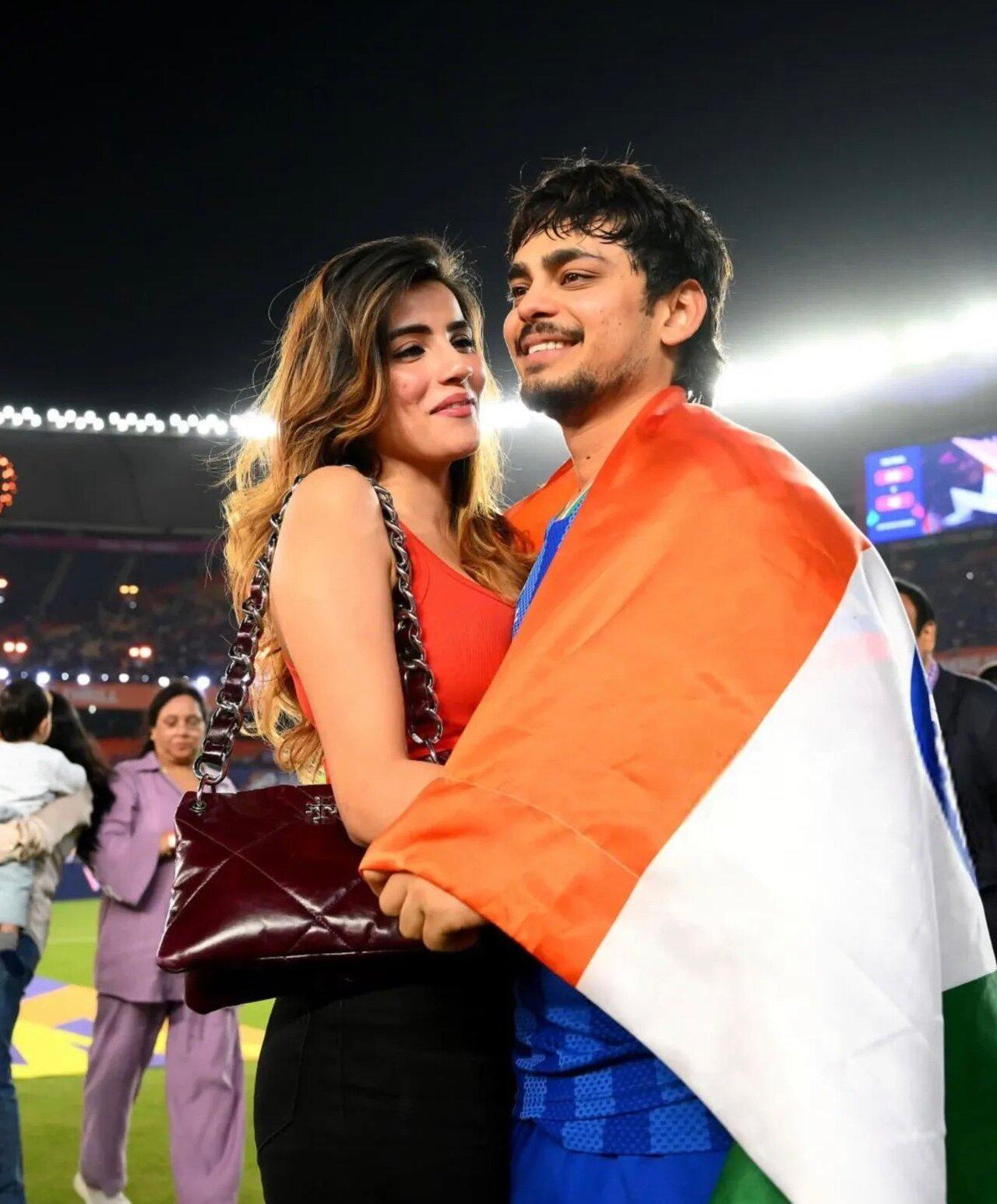 On March 8, after India won the T20 world cup, Aditi walked onto the ground to celebrate with Ishan Kishan. The two were seen hugging and dancing together. Ishan was also seen planting a kiss on Aditi's cheek while celebrating